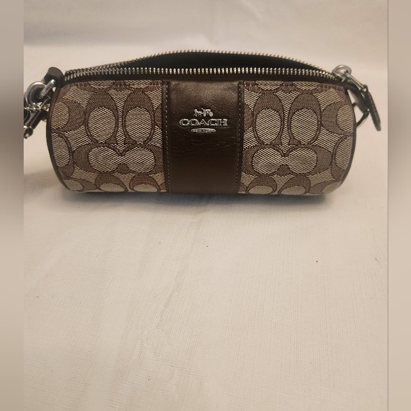 Coach Brown and Tan Wristlet - Picture 2 of 7